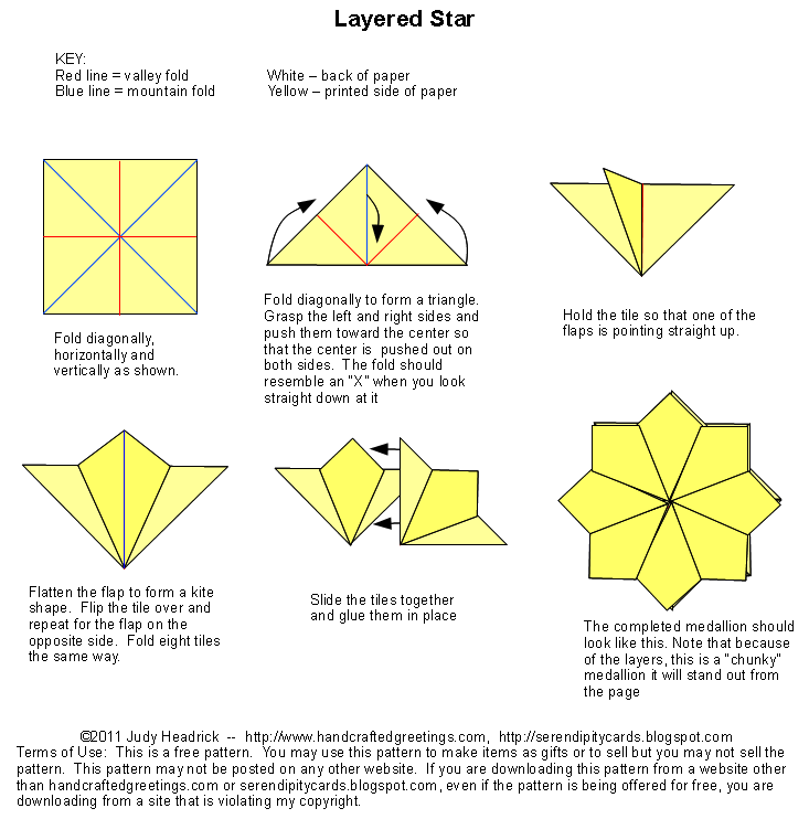 Layered Star - Tea bag folding instructions