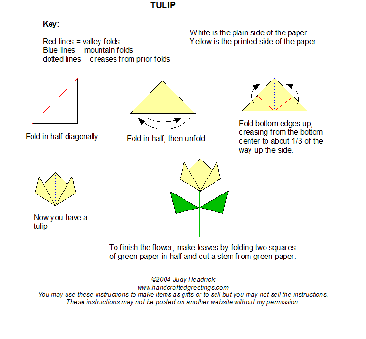 folding instructions for tulip
