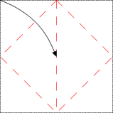 Fold corners in to center