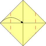 Fold left and right sides in to center
