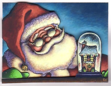 Santa and Snow Globe