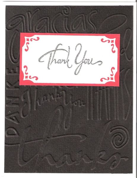 Embossed Thanks