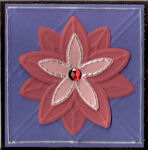 Pink and Red Embossed Flower