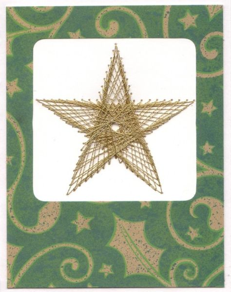 Embroidered Gold Christmas Star