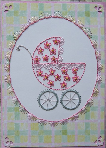 Embroidered Baby Carriage