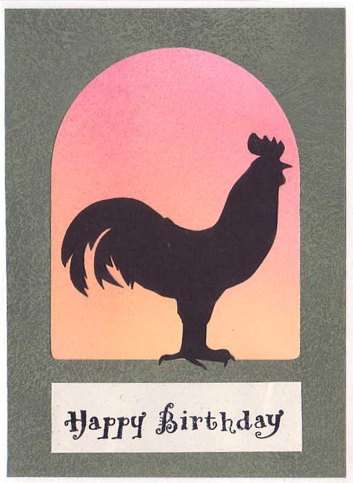 Silhouette Rooster