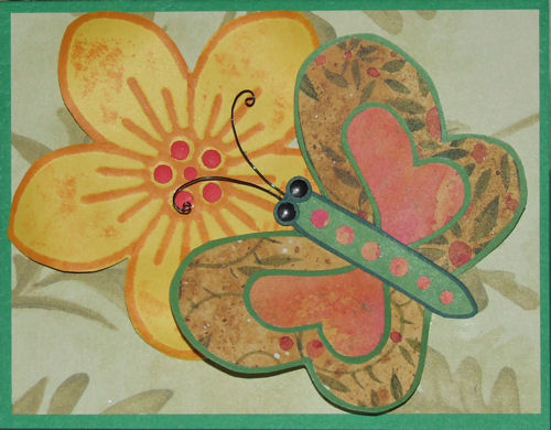 3-D Butterfly and Flower