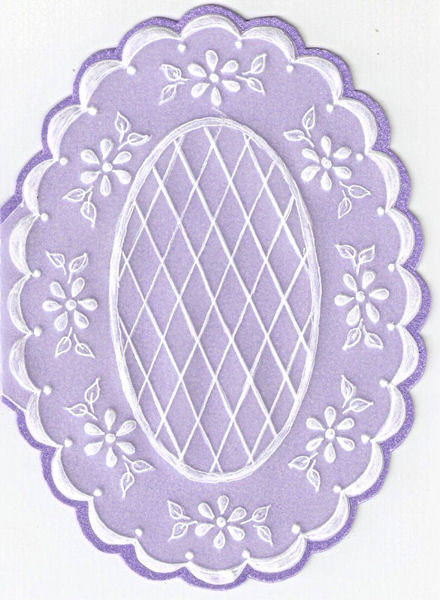 Parchment Oval with Flower Border