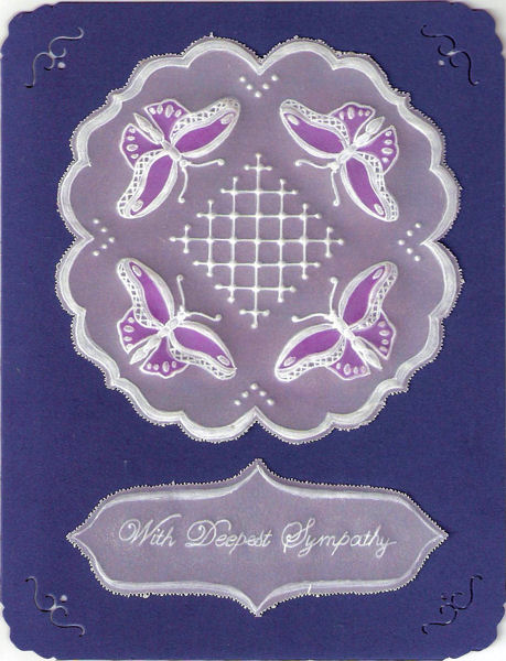 Parchment Sympathy Card with Butterflies