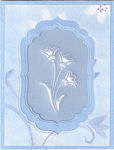 Parchment Lilies on Blue