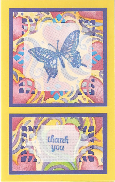 Sparkly Butterfly Thank You Card