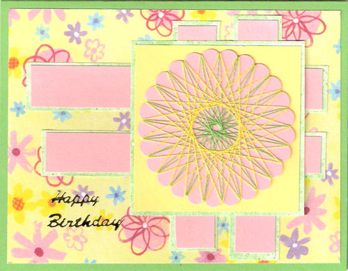 Spring Spirelli Birthday Card